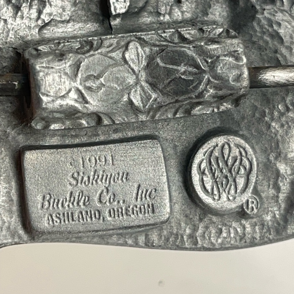 1991 Siskiyou United States Marines Pewter Belt Buckle Eagle Globe Anchor - Picture 4 of 9